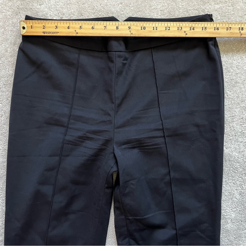 PARTOW BLACK PANTS W/ HEM SPLITS SIZE 12 MODERN CHIC MINIMALIST STYLISH - Picture 6 of 9